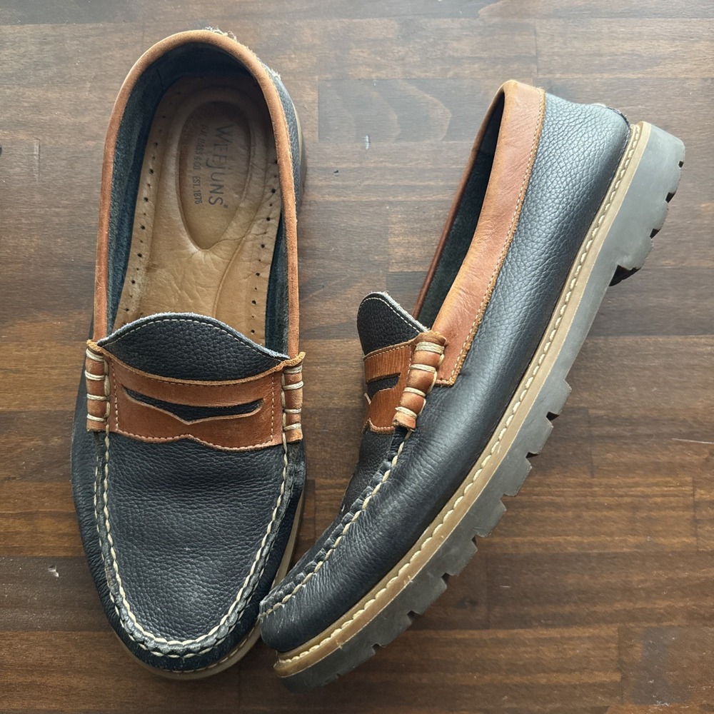 G.H. Bass Weejuns Bass Lenox Penny Loafers Men's 11.5M Navy Blue Leather Slip On
